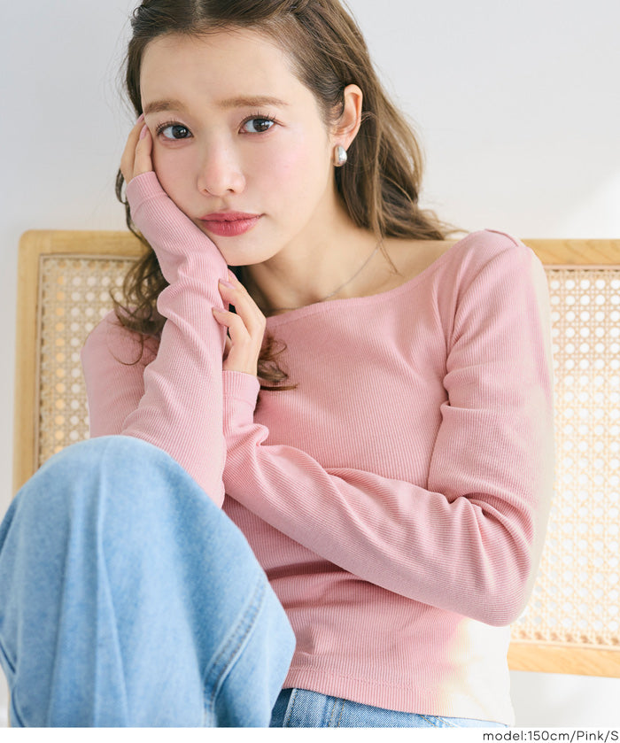 船領針織長袖上衣