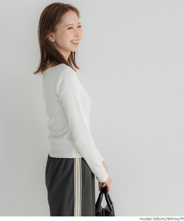 船領針織長袖上衣