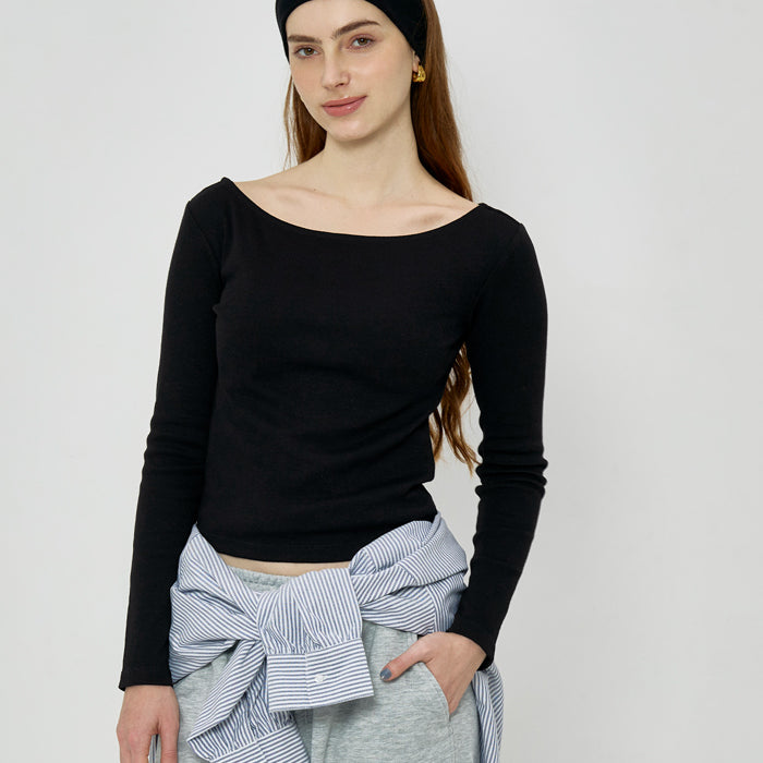 船領針織長袖上衣