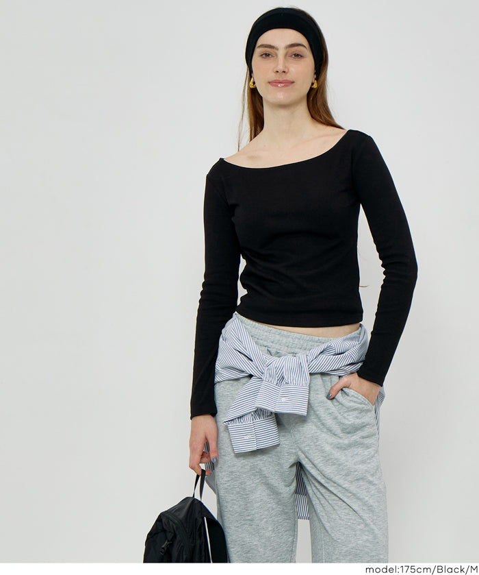 船領針織長袖上衣