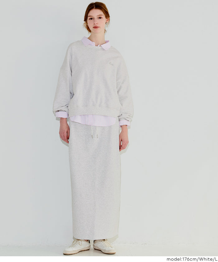 運動風棉質直筒裙