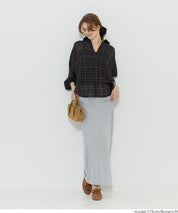 男友風格紋薄襯衫 (Sheer check shirt)