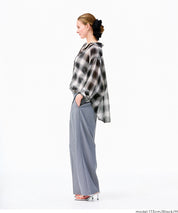男友風格紋薄襯衫 (Sheer check shirt)