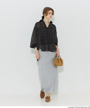 男友風格紋薄襯衫 (Sheer check shirt)