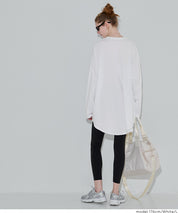寬鬆線條長袖中長T恤
