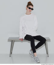 寬鬆線條長袖中長T恤