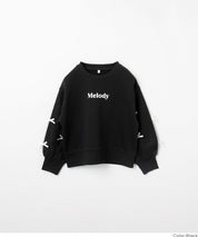 童裝日系袖口蝴蝶結logo長袖衛衣