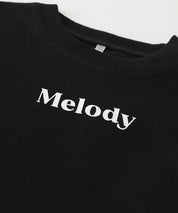 童裝日系袖口蝴蝶結logo長袖衛衣