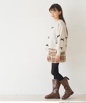 童裝日系袖口蝴蝶結logo長袖衛衣