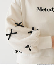 童裝日系袖口蝴蝶結logo長袖衛衣