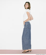 極輕無重力 夏日闊腿抽繩牛仔褲 (Summer denim wide-leg pants)