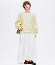 日系棉質蕾絲雙層半裙