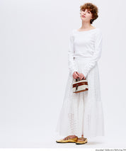 日系棉質蕾絲雙層半裙