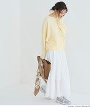 日系棉質蕾絲雙層半裙