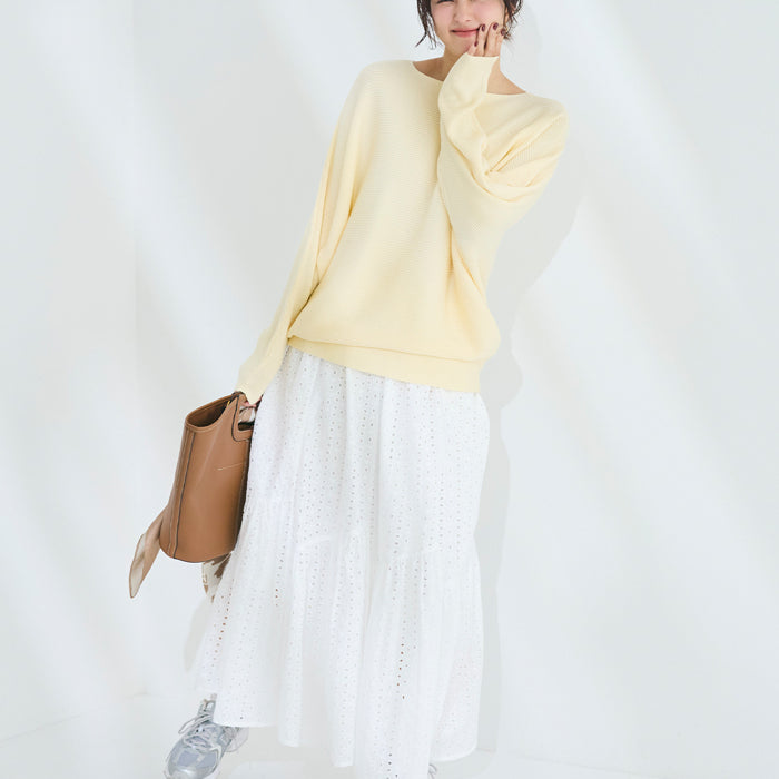 日系棉質蕾絲雙層半裙
