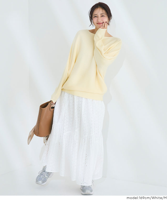日系棉質蕾絲雙層半裙