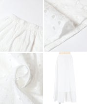 日系棉質蕾絲雙層半裙