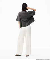 短版寬鬆休閒LOGO上衣(Boxy logo top)