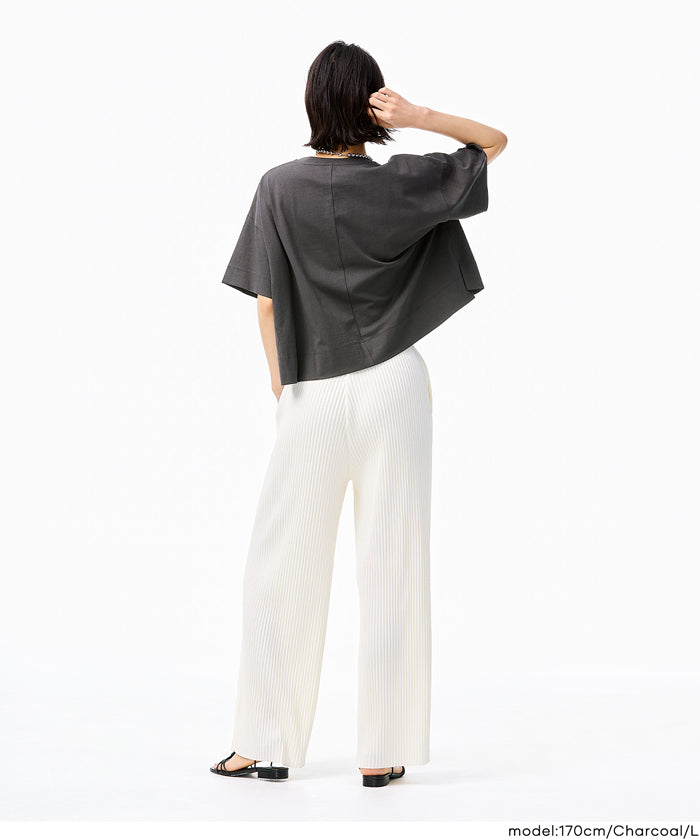 短版寬鬆休閒LOGO上衣(Boxy logo top)