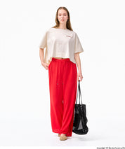 短版寬鬆休閒LOGO上衣(Boxy logo top)