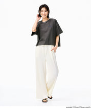 短版寬鬆休閒LOGO上衣(Boxy logo top)