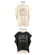 寬鬆英字LOGO短袖上衣 (Short-sleeved logo T-shirt)
