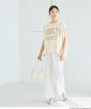 寬鬆英字LOGO短袖上衣 (Short-sleeved logo T-shirt)