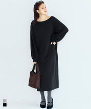 2way領口長袖連衣裙