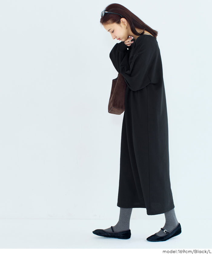 2way領口長袖連衣裙