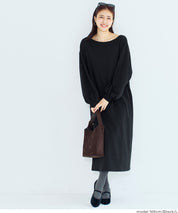 2way領口長袖連衣裙