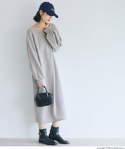 2way領口長袖連衣裙