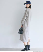 2way領口長袖連衣裙