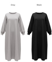 2way領口長袖連衣裙