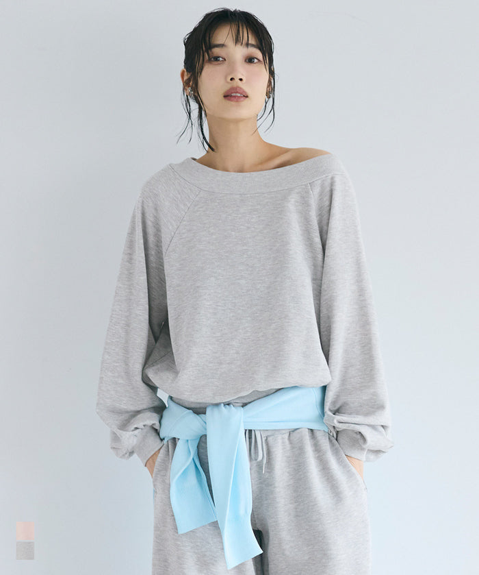 小性感露肩設計長袖衛衣