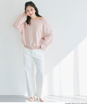 小性感露肩設計長袖衛衣