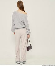 小性感露肩設計長袖衛衣