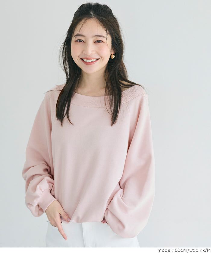 小性感露肩設計長袖衛衣