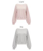 小性感露肩設計長袖衛衣