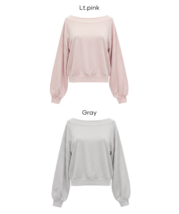 小性感露肩設計長袖衛衣