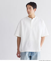 男裝彈性華格夫亨利領短袖上衣