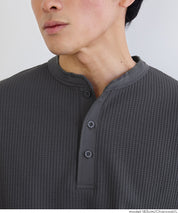 男裝彈性華格夫亨利領短袖上衣