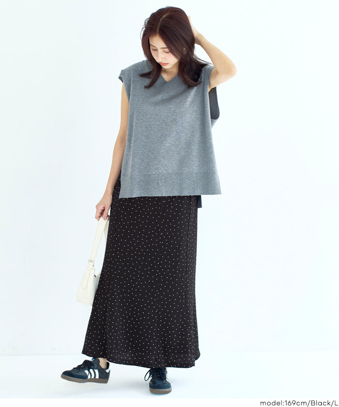 日系水玉綁帶魚尾裙