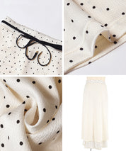 日系水玉綁帶魚尾裙