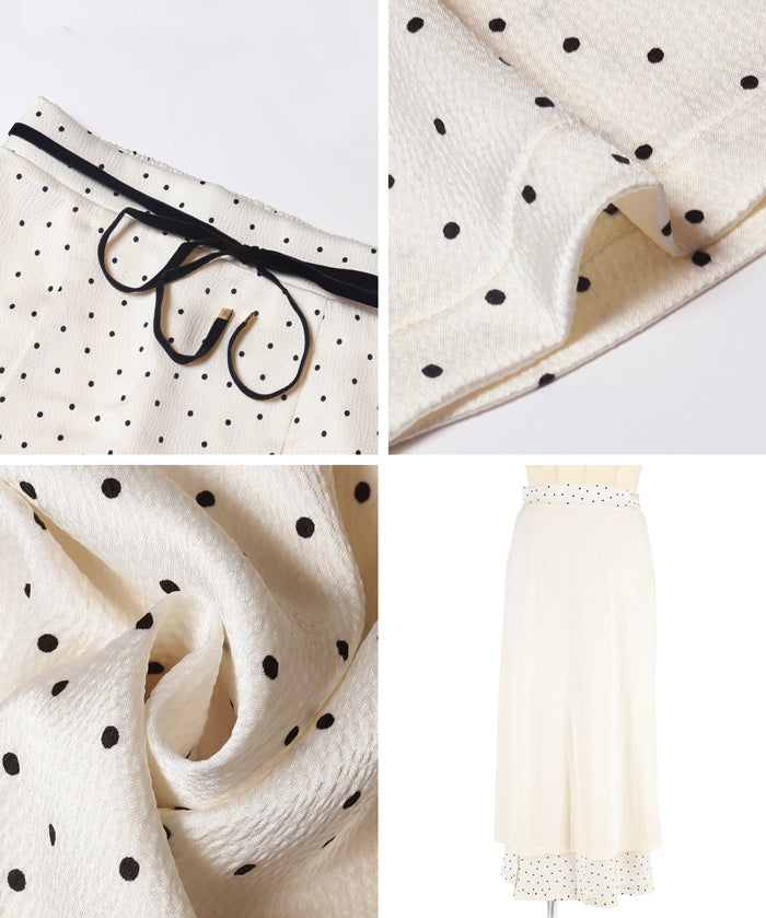 日系水玉綁帶魚尾裙