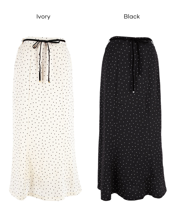 日系水玉綁帶魚尾裙