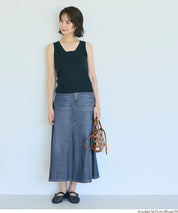 極輕無重力 A字傘裙 (Summer denim flared skirt)