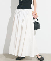 日系優雅澎感白色傘裙