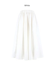 日系優雅澎感白色傘裙