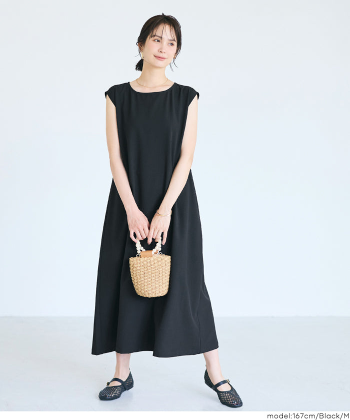 日系後蝴蝶結無袖連衣裙