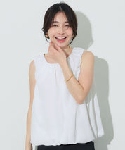 甜美氣球下擺無袖背心 (Balloon sleeveless blouse)